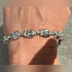 Sterling silver & blue topaz bracelet- NWOT